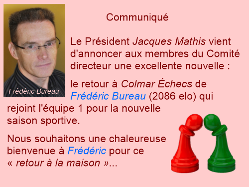 Bienvenue Frédéric !