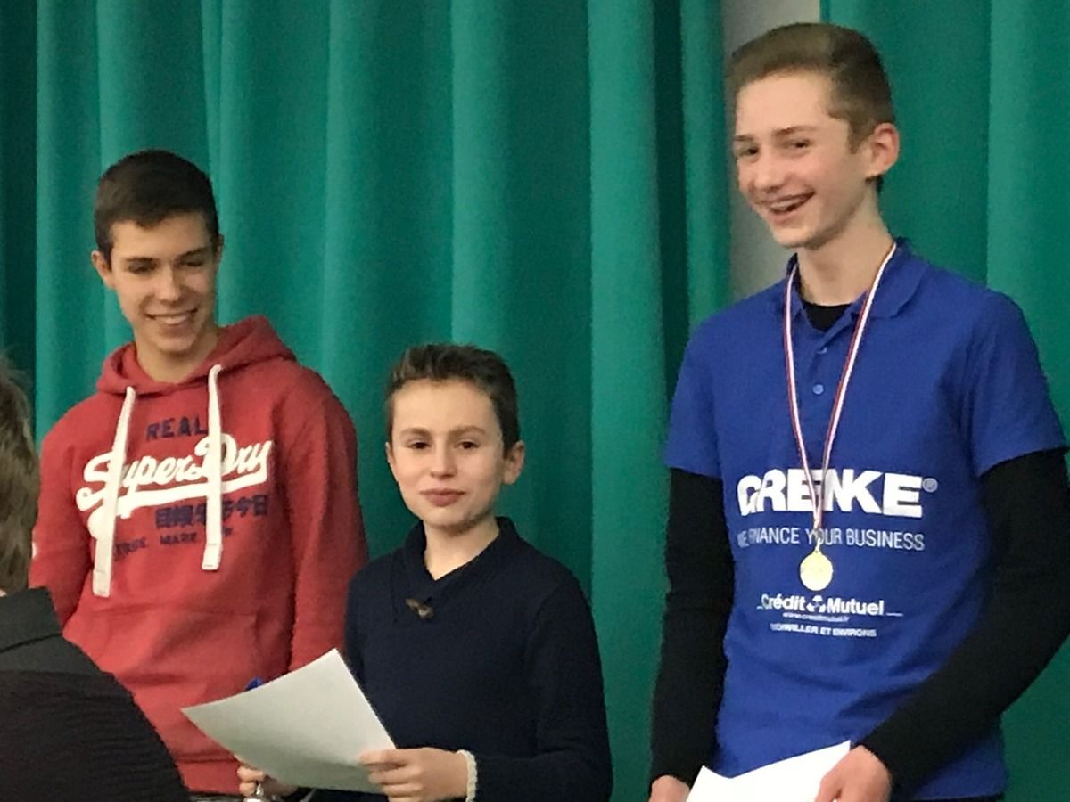 C'était du 26 février au 1er mars, championnat d'Alsace des pupilles, benjamins et minimes