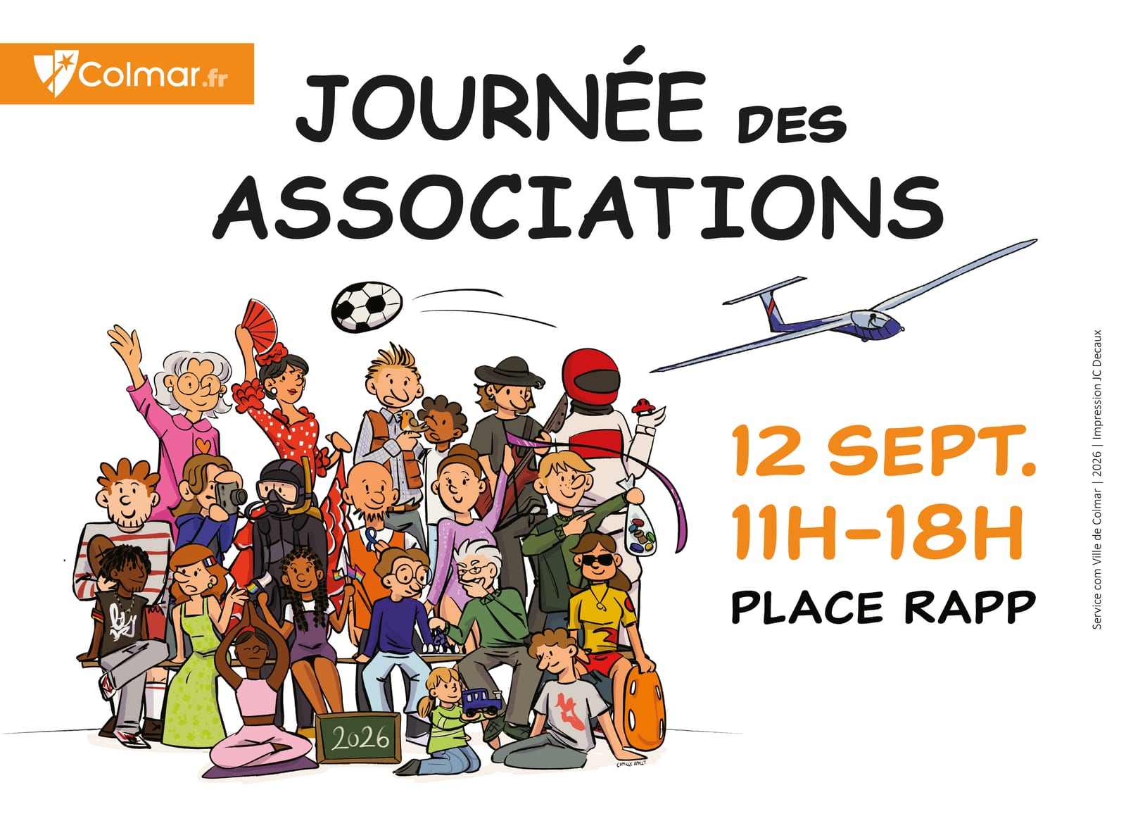Journée des associations de Colmar, 12 septembre 2026, place Rapp