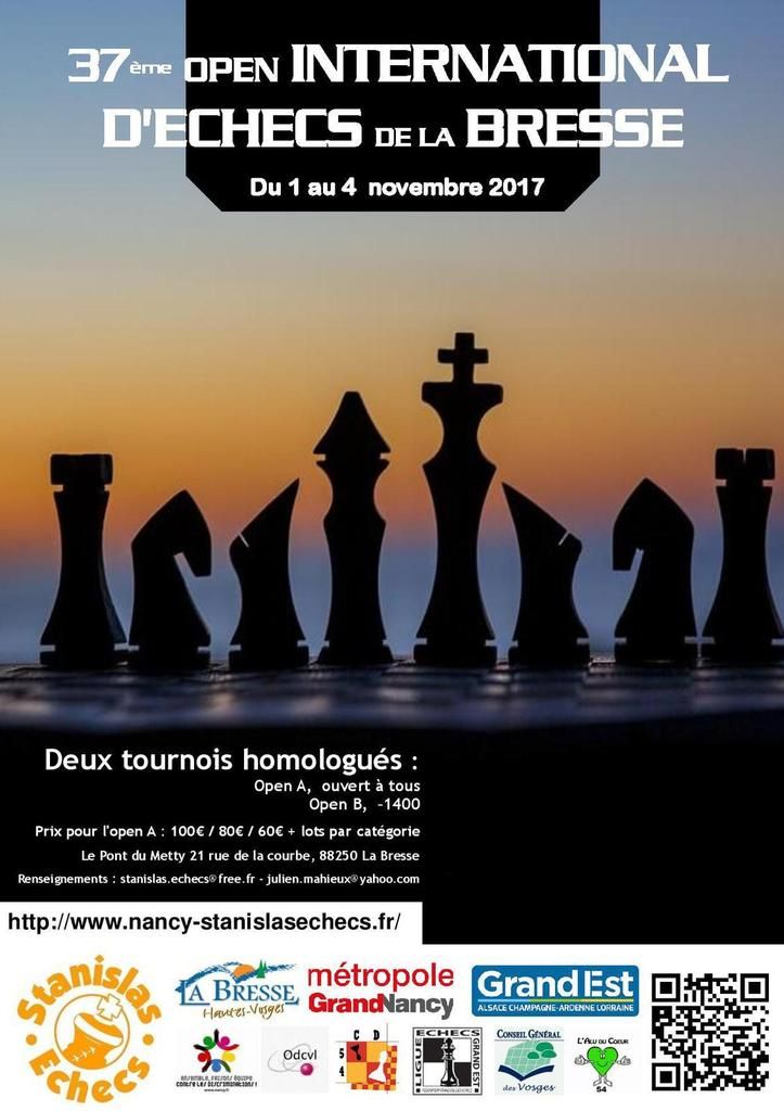 > Du 1er au 4 novembre, 37e open de La Bresse