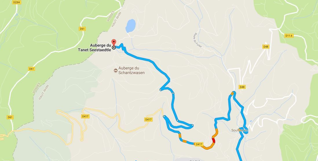 L'accès à l'auberge